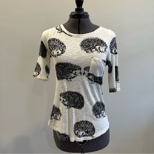 Anthropologie Hedgehog Tshirt